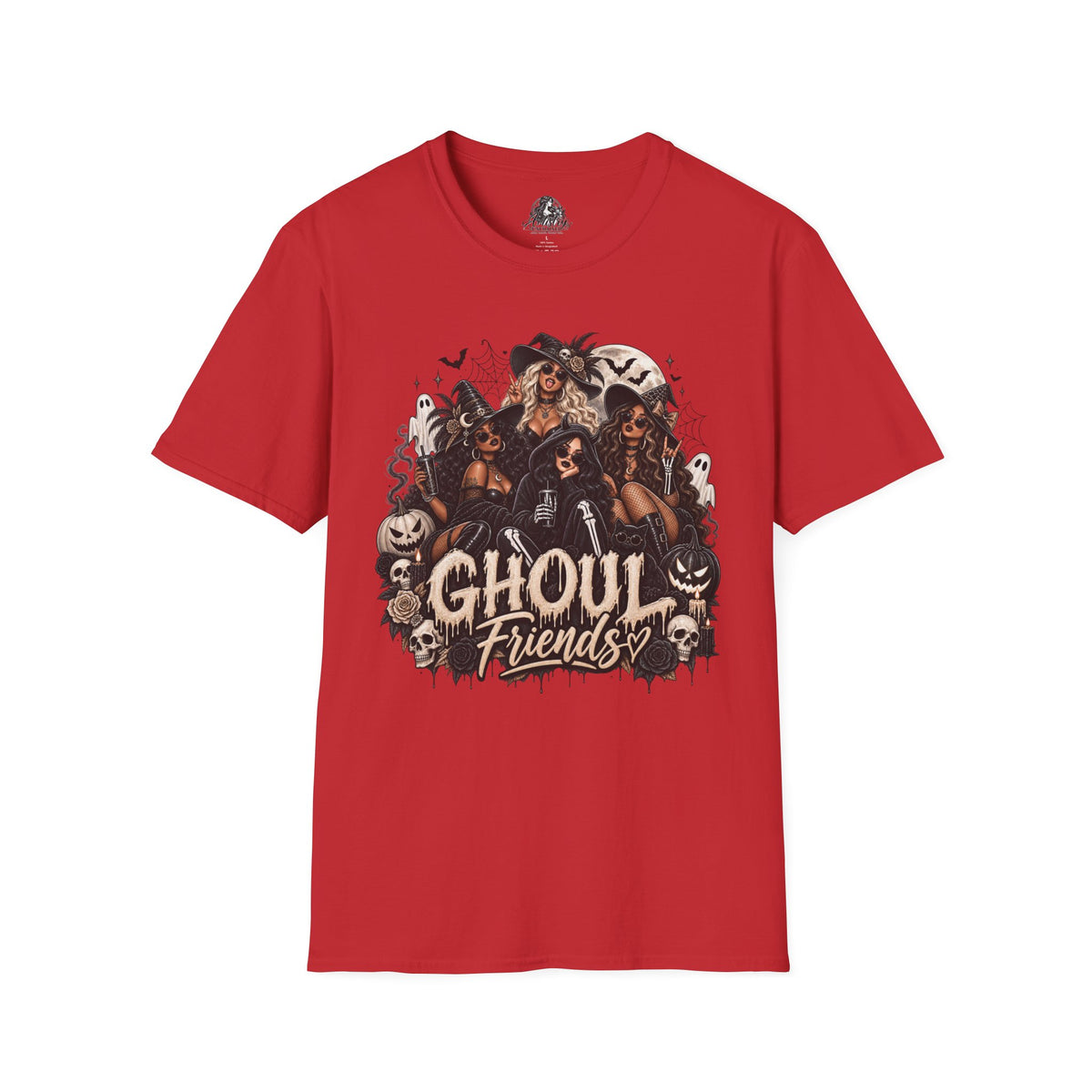 Ghoul Friends Halloween | Glam Ghost Design | Unisex Softstyle T-Shirt