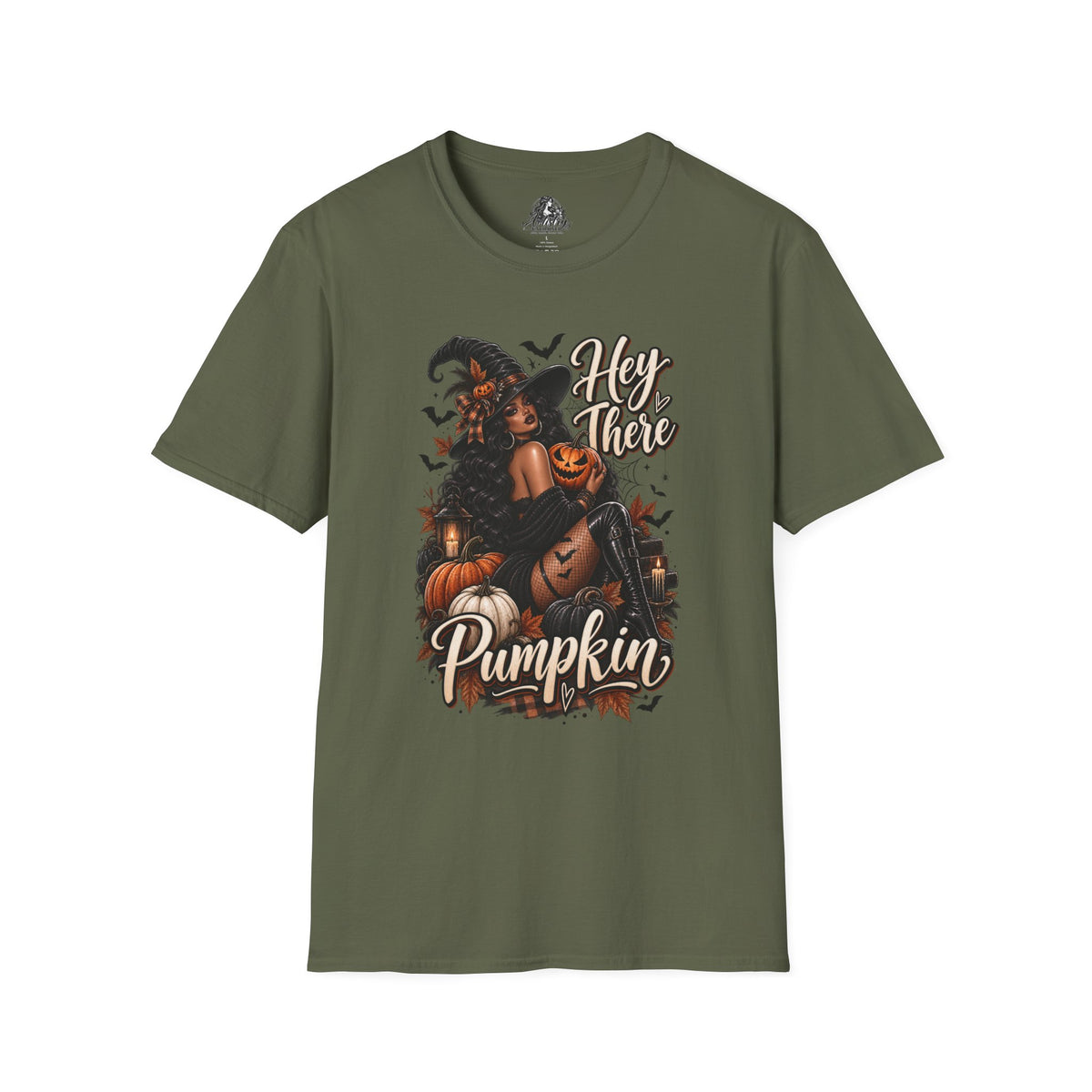 Hey There Pumpkin Halloween | Glam Ghost Design | Unisex Softstyle T-Shirt