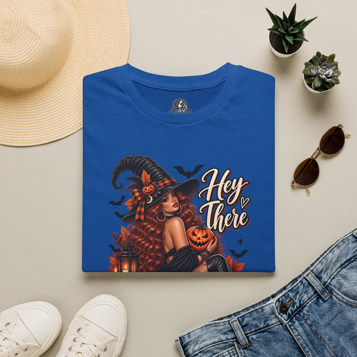 Hey There Pumpkin Halloween | Glam Ghost Design | Unisex Softstyle T-Shirt