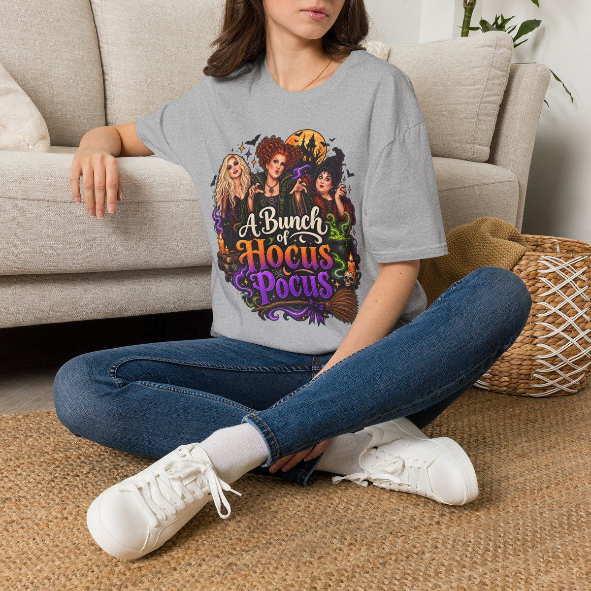 Bunch of Hocus Pocus Halloween | Glam Ghost Design | Unisex Softstyle T-Shirt