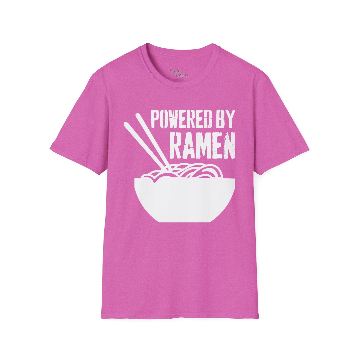 Powered by Ramen White Unisex Softstyle T-Shirt