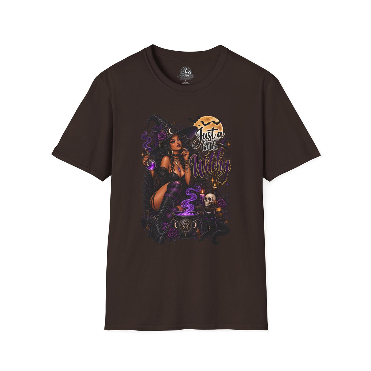 A Little Witchy Halloween | Glam Ghost Design | Unisex Softstyle T-Shirt