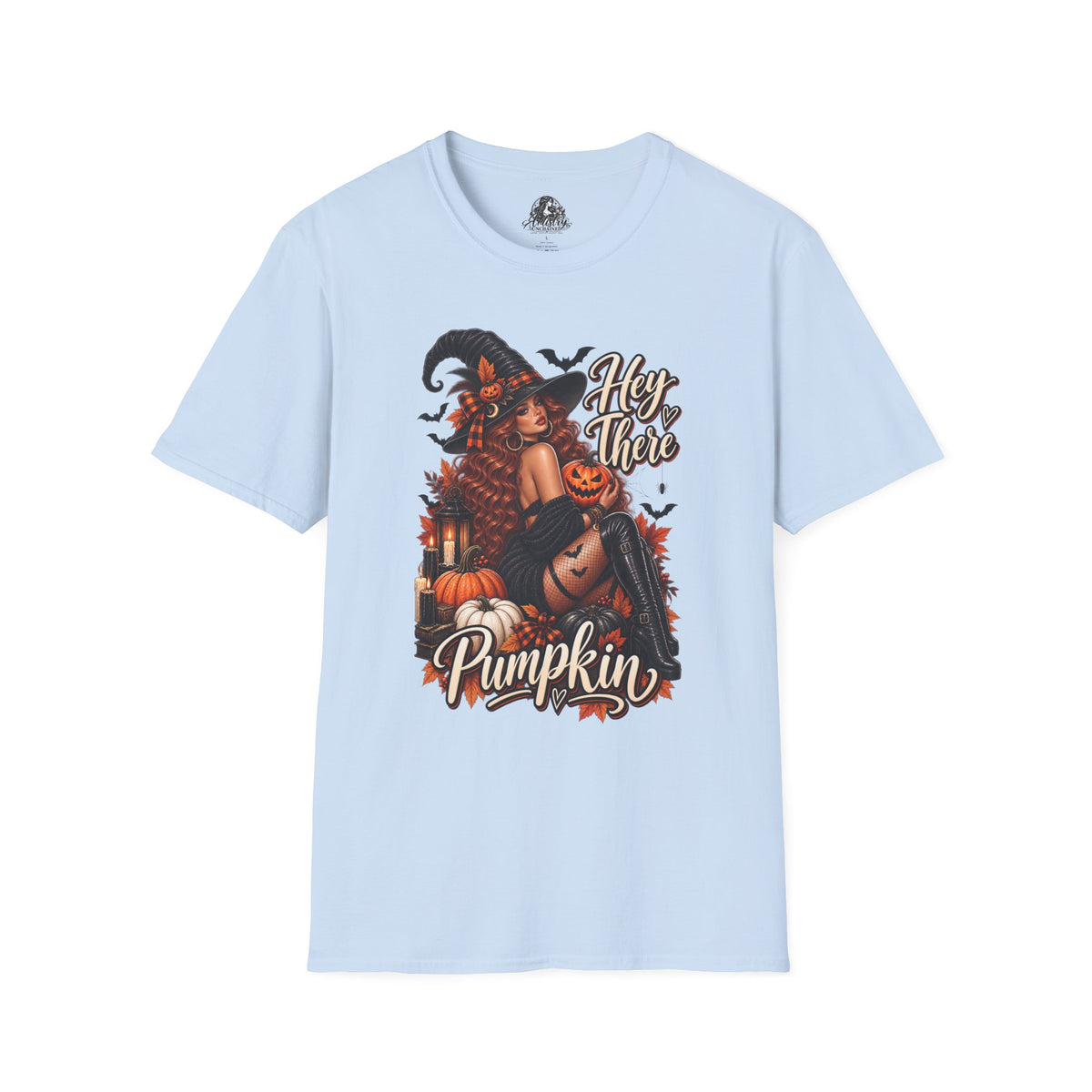 Hey There Pumpkin Halloween | Glam Ghost Design | Unisex Softstyle T-Shirt