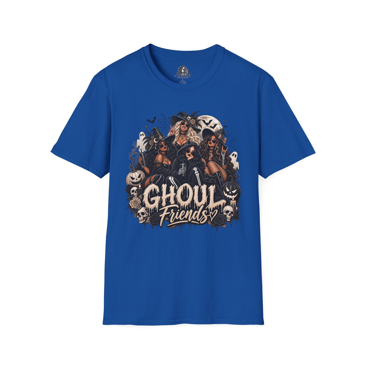 Ghoul Friends Halloween | Glam Ghost Design | Unisex Softstyle T-Shirt