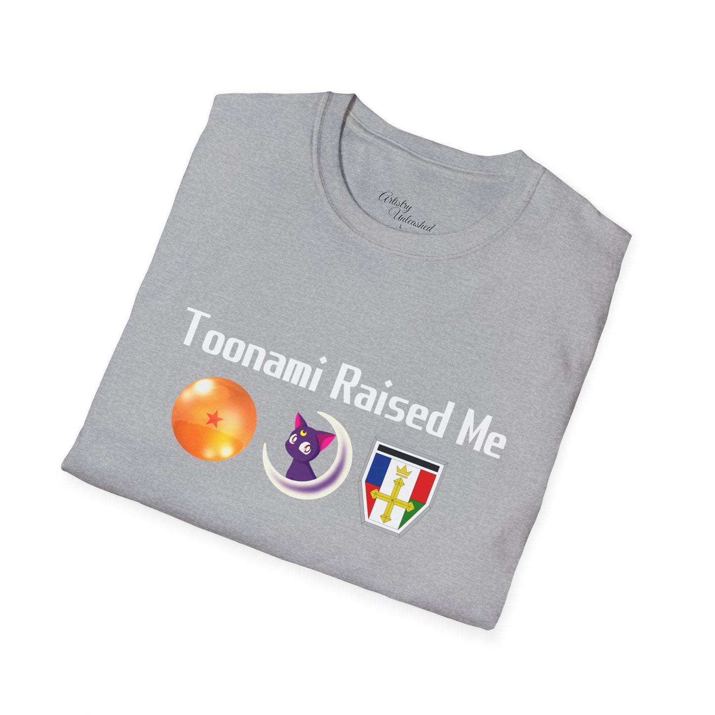 Toonami Raised Me White Unisex Softstyle T-Shirt