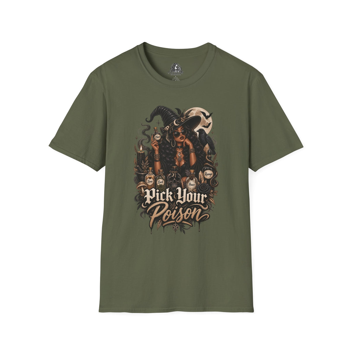 Pick Your Poison Halloween | Glam Ghost Design | Unisex Softstyle T-Shirt