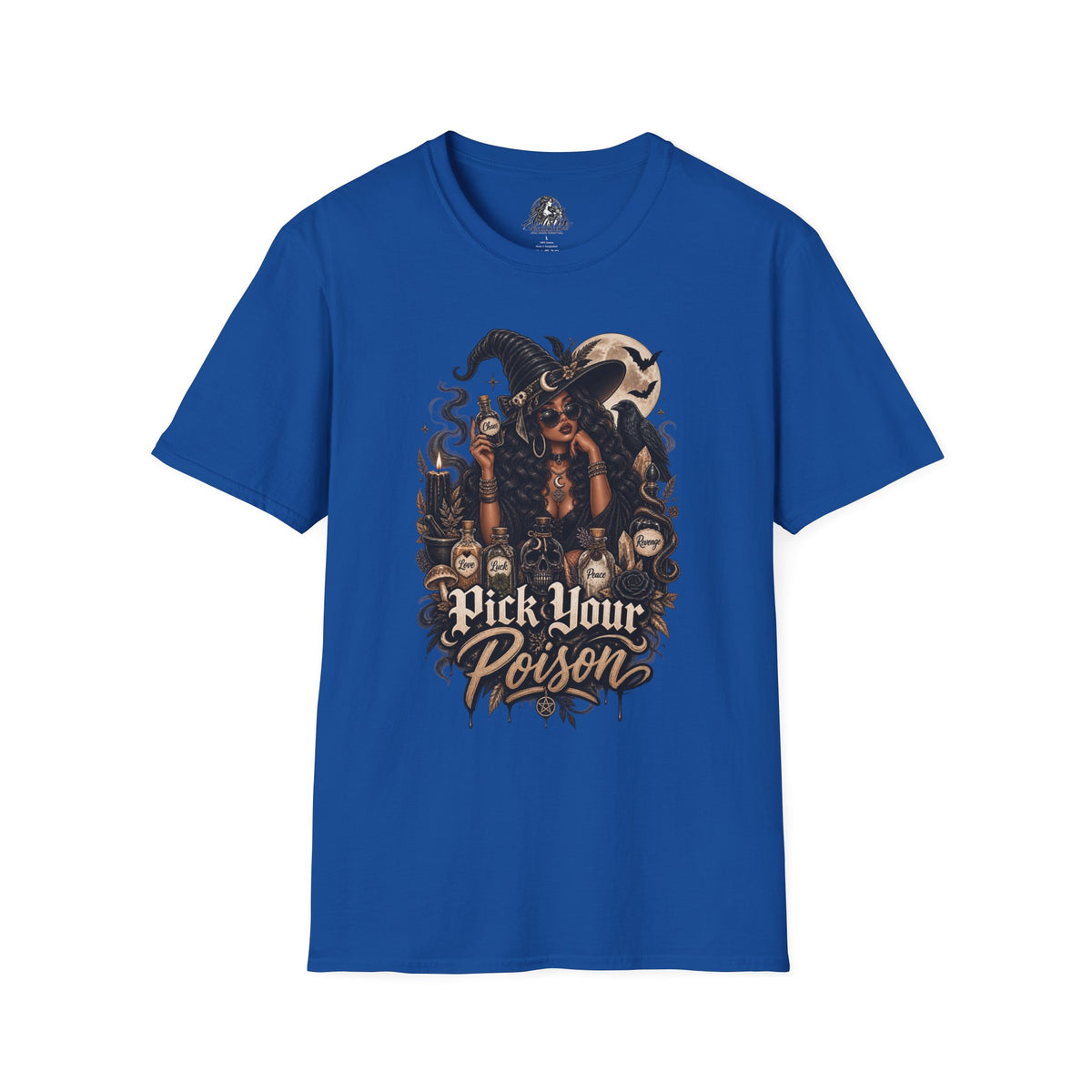 Pick Your Poison Halloween | Glam Ghost Design | Unisex Softstyle T-Shirt