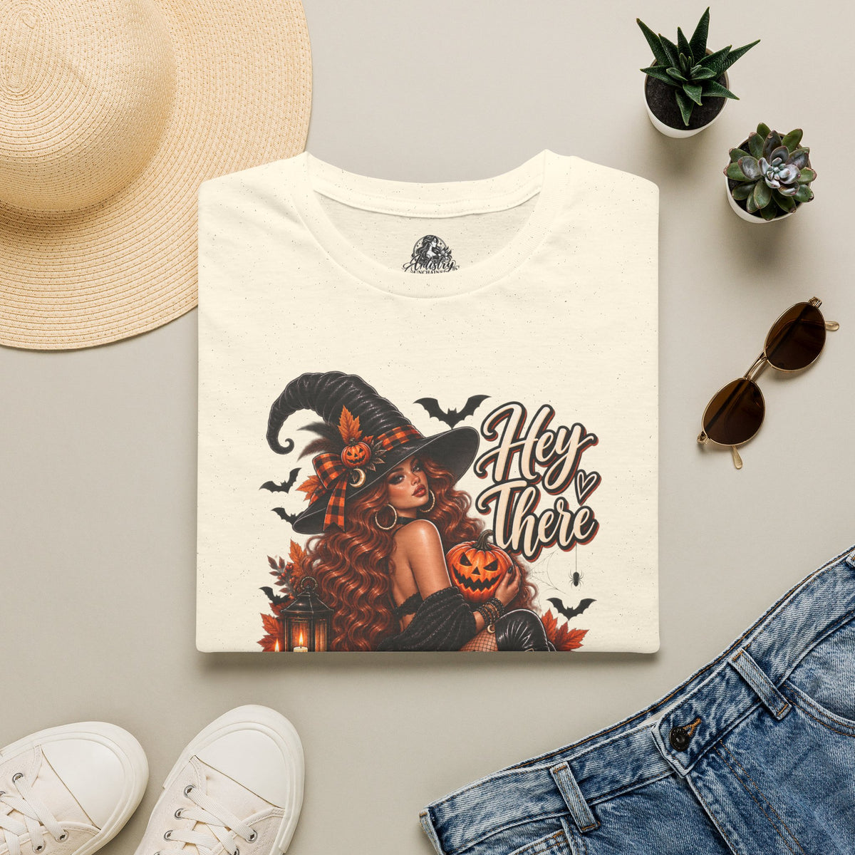 Hey There Pumpkin Halloween | Glam Ghost Design | Unisex Softstyle T-Shirt