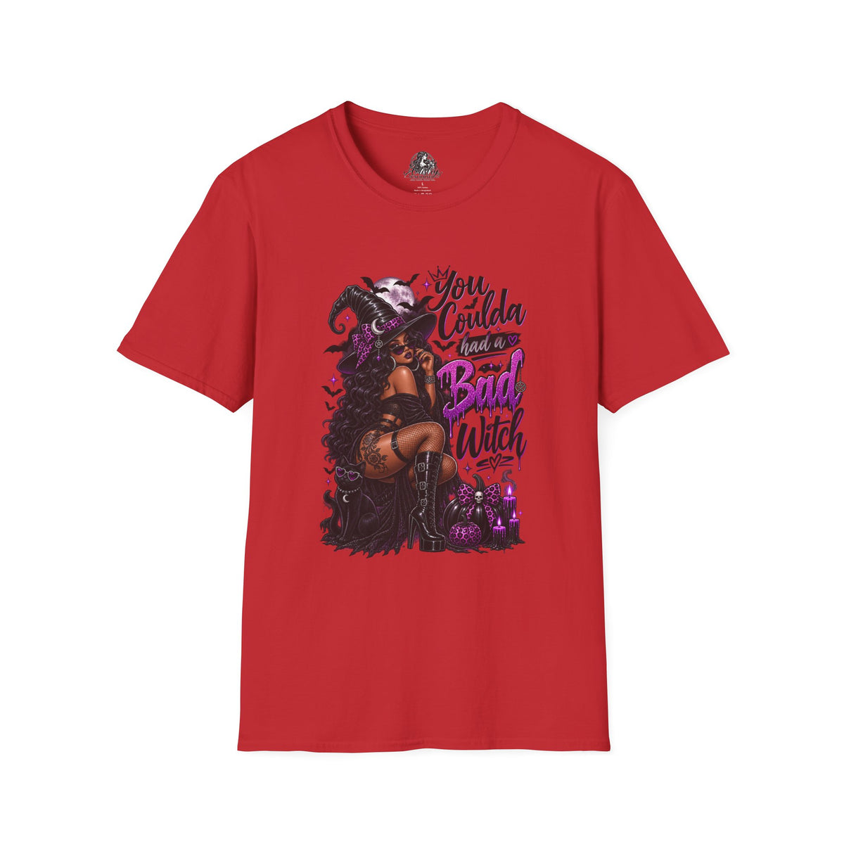 Bad Witch Halloween | Glam Ghost Design | Unisex Softstyle T-Shirt
