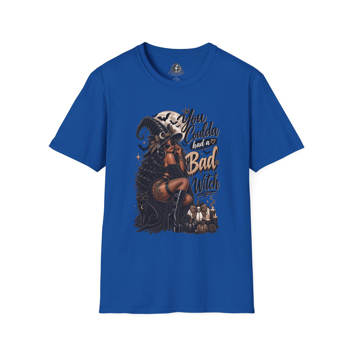 Bad Witch Halloween | Glam Ghost Design | Unisex Softstyle T-Shirt