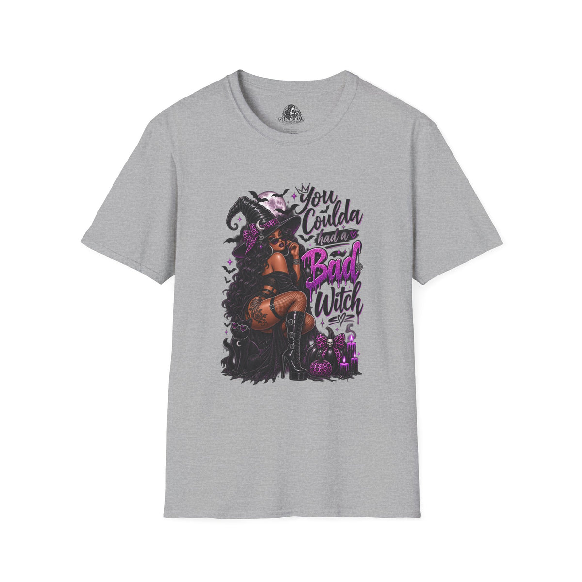 Bad Witch Halloween | Glam Ghost Design | Unisex Softstyle T-Shirt