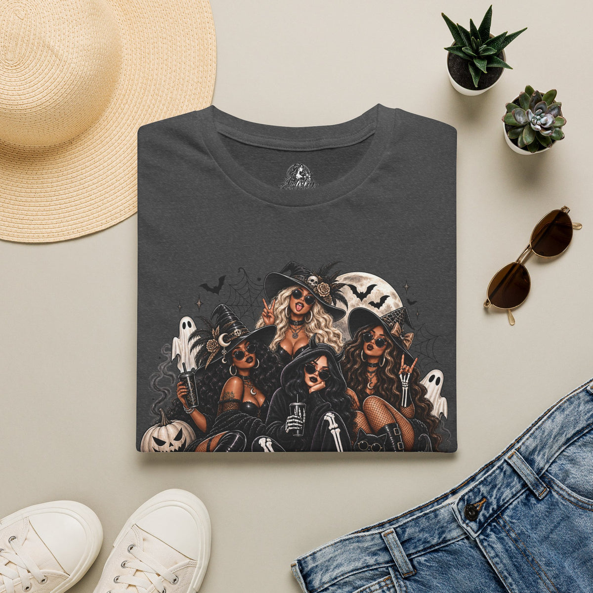 Ghoul Friends Halloween | Glam Ghost Design | Unisex Softstyle T-Shirt
