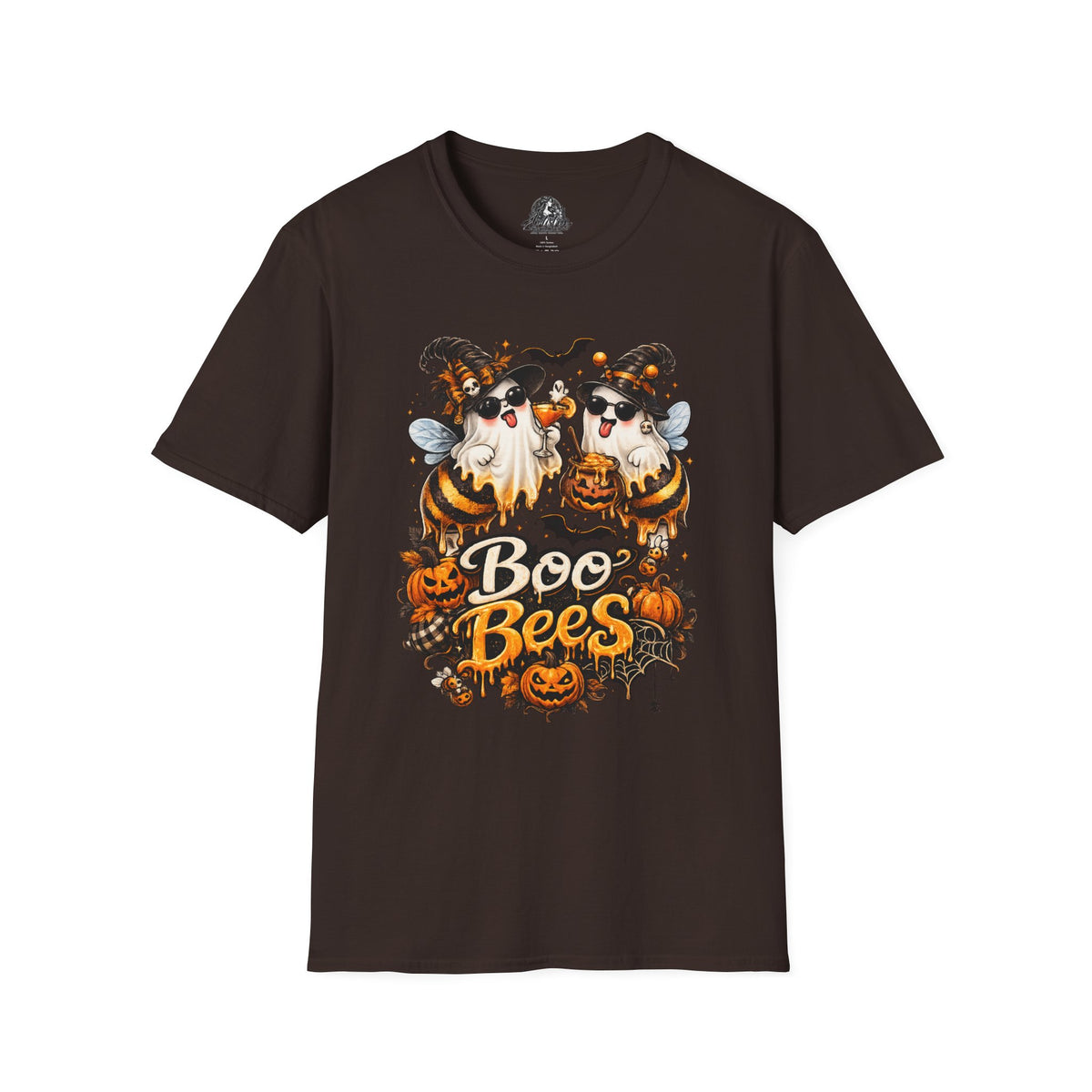 Boo Bees Halloween | Glam Ghost Design | Unisex Softstyle T-Shirt
