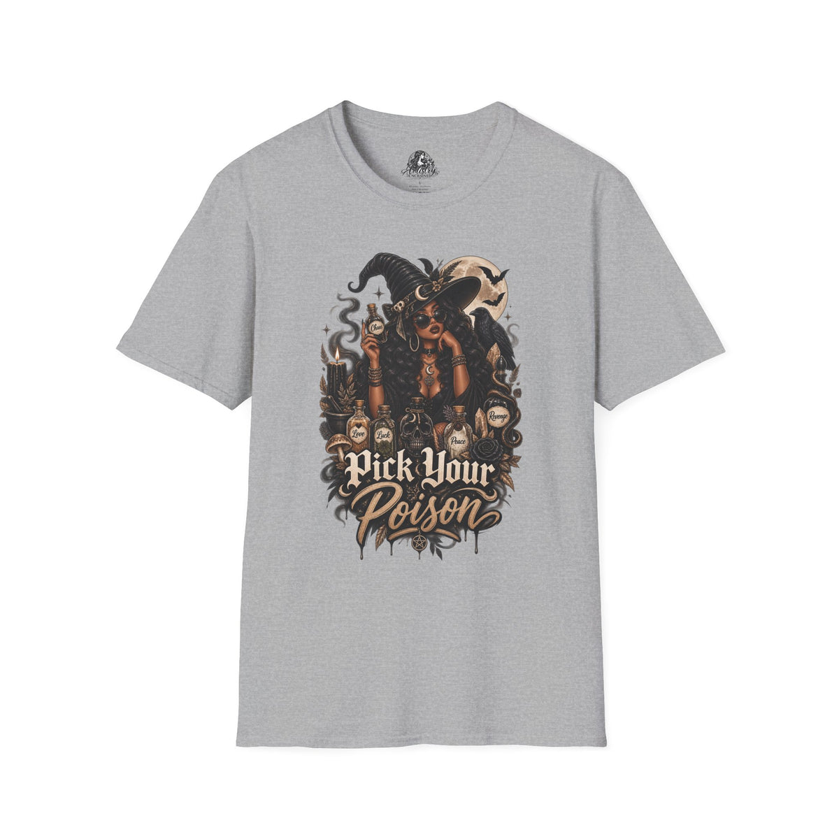 Pick Your Poison Halloween | Glam Ghost Design | Unisex Softstyle T-Shirt