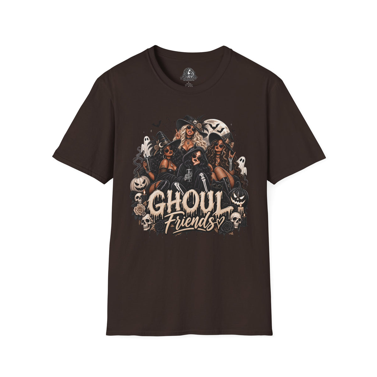 Ghoul Friends Halloween | Glam Ghost Design | Unisex Softstyle T-Shirt