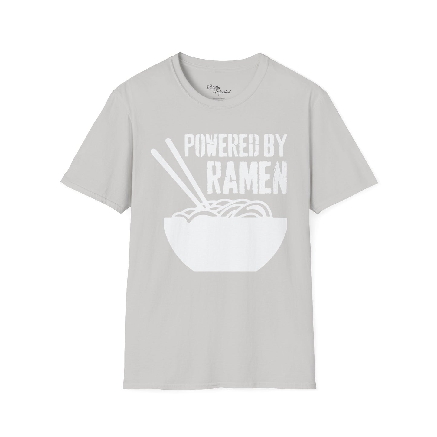 Powered by Ramen White Unisex Softstyle T-Shirt