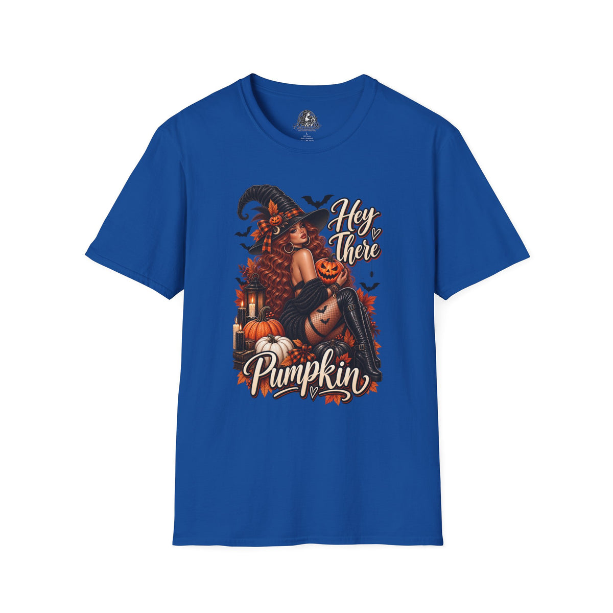 Hey There Pumpkin Halloween | Glam Ghost Design | Unisex Softstyle T-Shirt