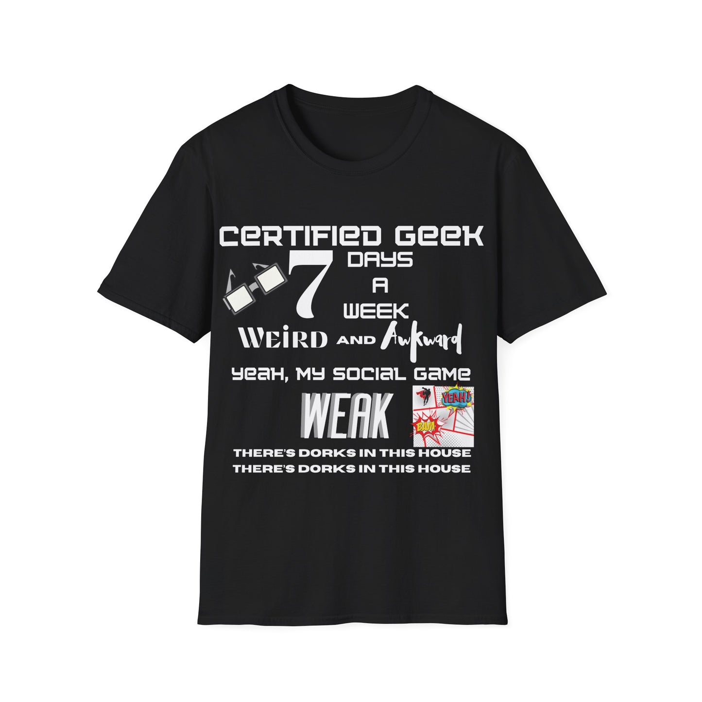 Certified Geek WAP White Font Unisex Softstyle T-Shirt