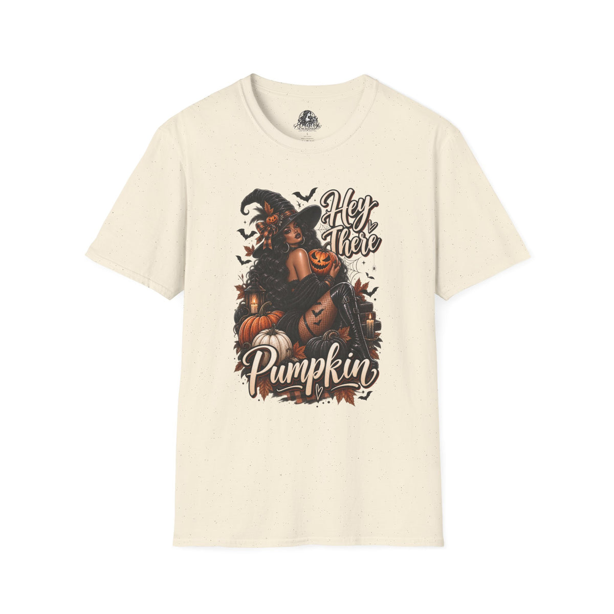 Hey There Pumpkin Halloween | Glam Ghost Design | Unisex Softstyle T-Shirt