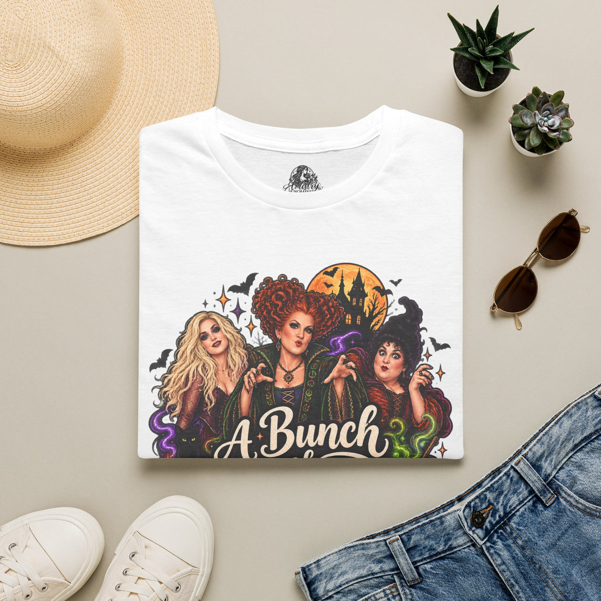 Bunch of Hocus Pocus Halloween | Glam Ghost Design | Unisex Softstyle T-Shirt
