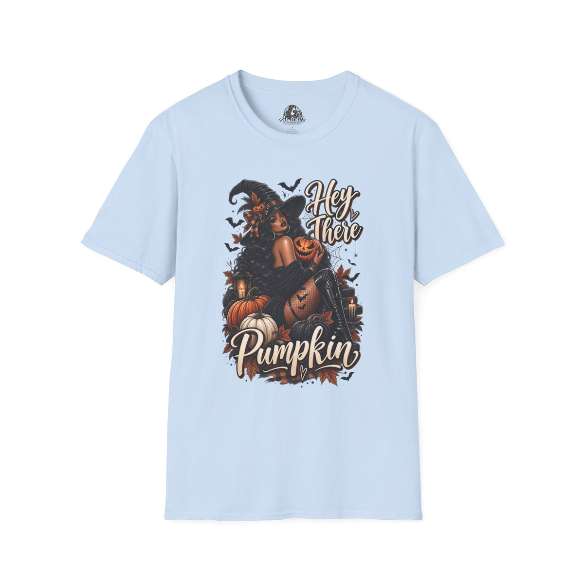 Hey There Pumpkin Halloween | Glam Ghost Design | Unisex Softstyle T-Shirt