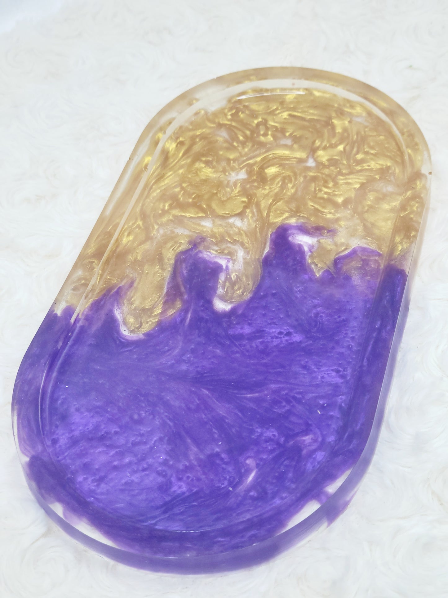 Gold and Purpke Trinket Tray