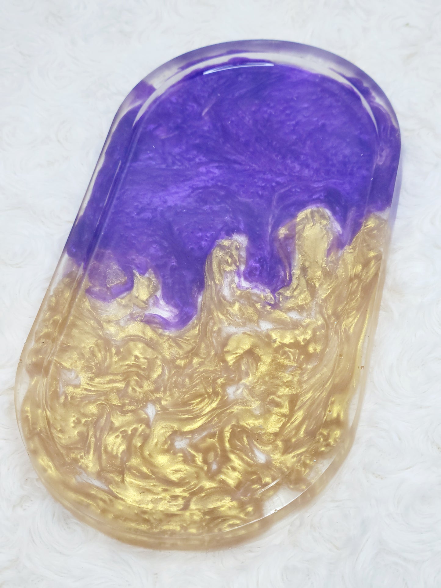 Gold and Purpke Trinket Tray