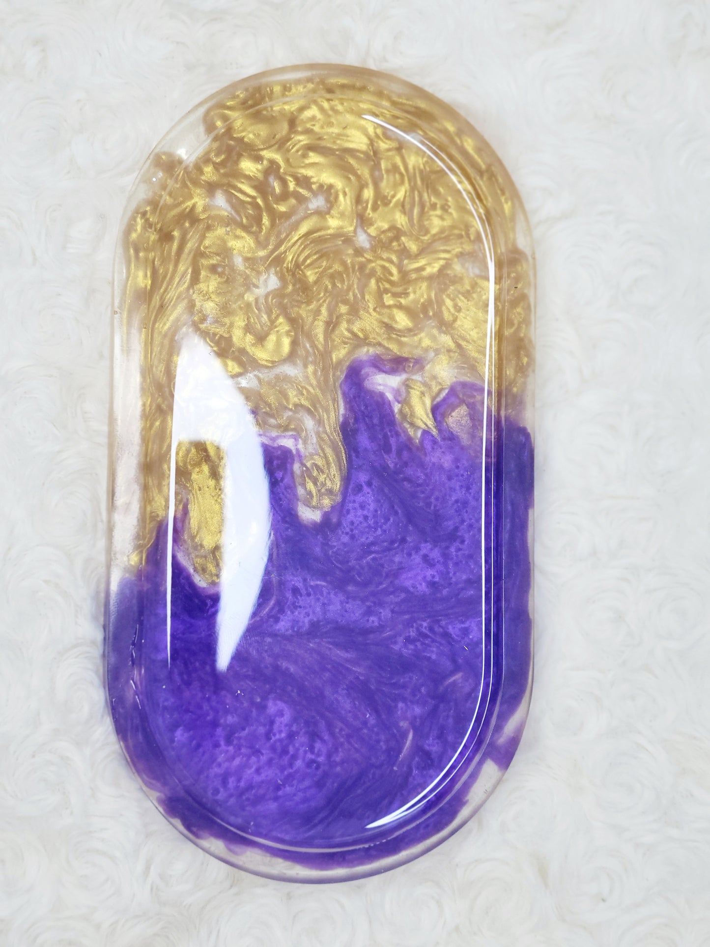 Gold and Purpke Trinket Tray