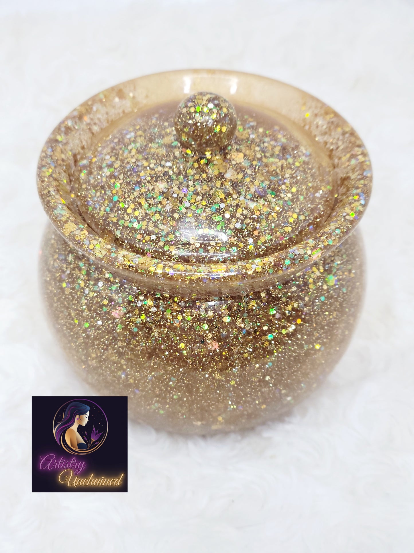 Holographic Gold Trinket Tray Set