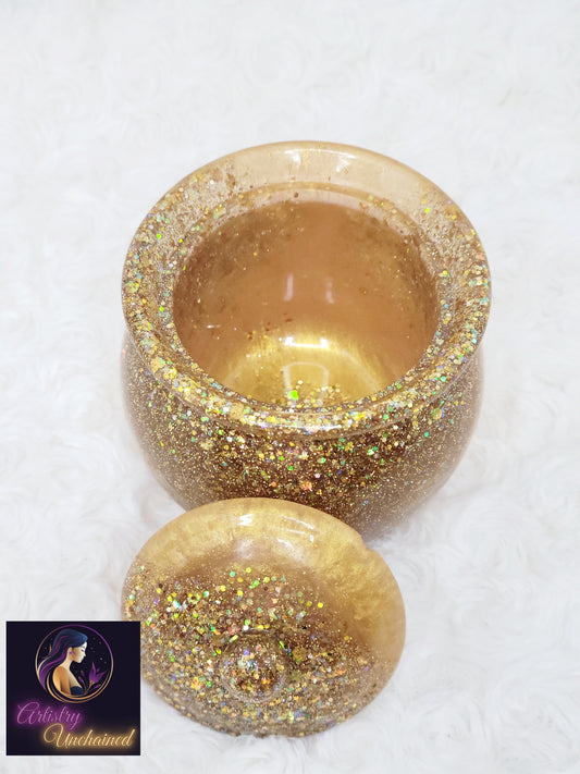 Holographic Gold Trinket Tray Set