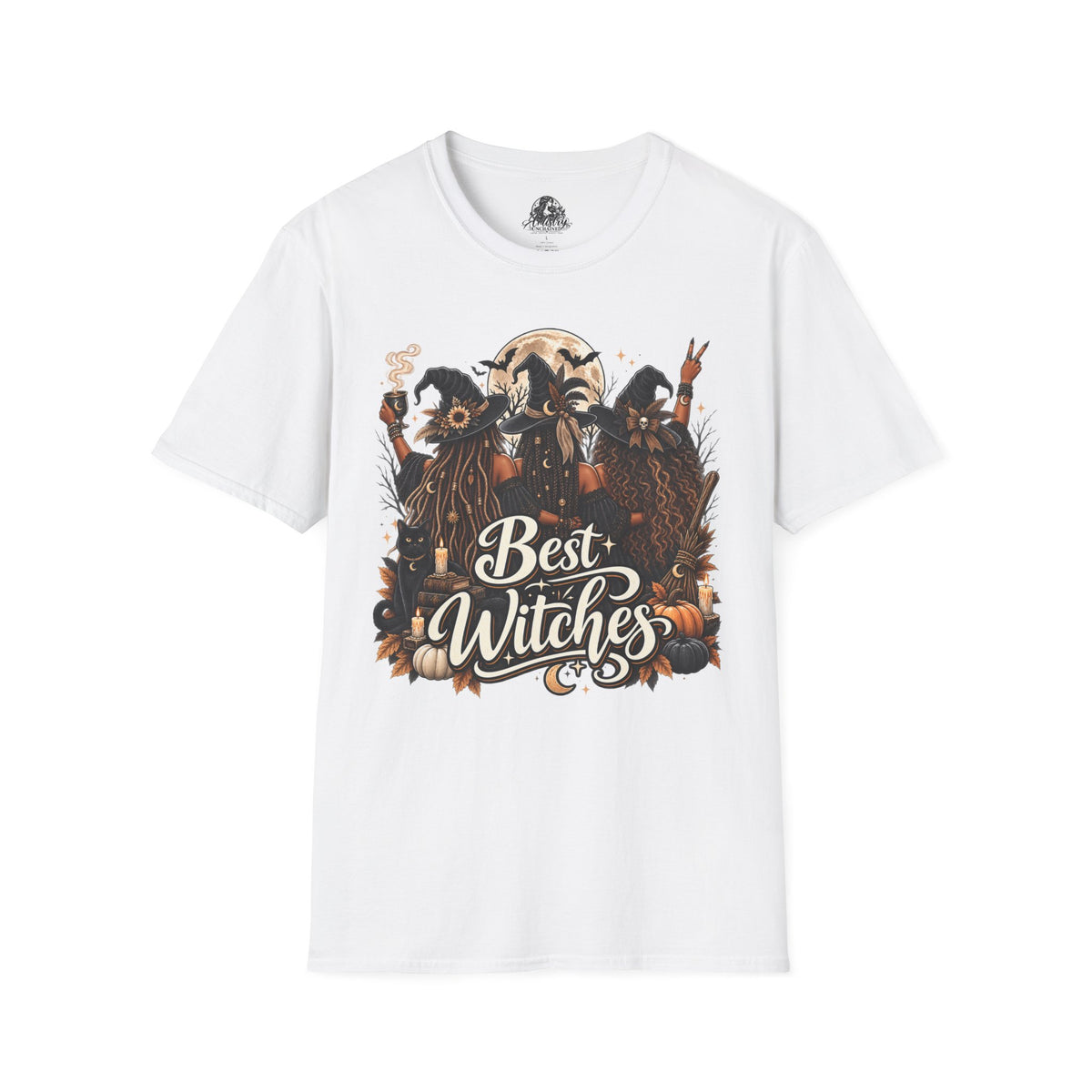 Best Witches Halloween | Glam Ghost Design | Unisex Softstyle T-Shirt