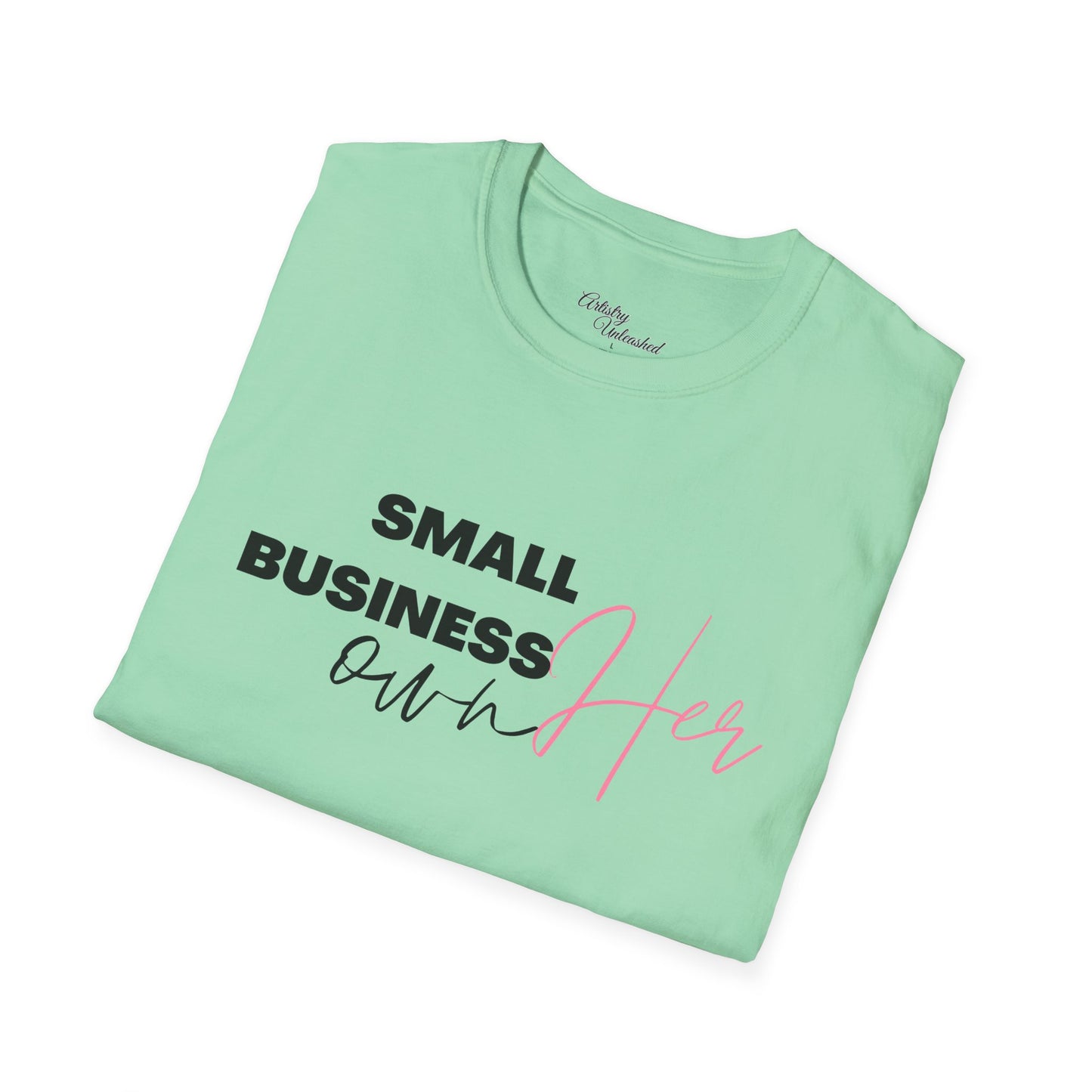 Small Business Manifesting White Unisex Softstyle T-Shirt