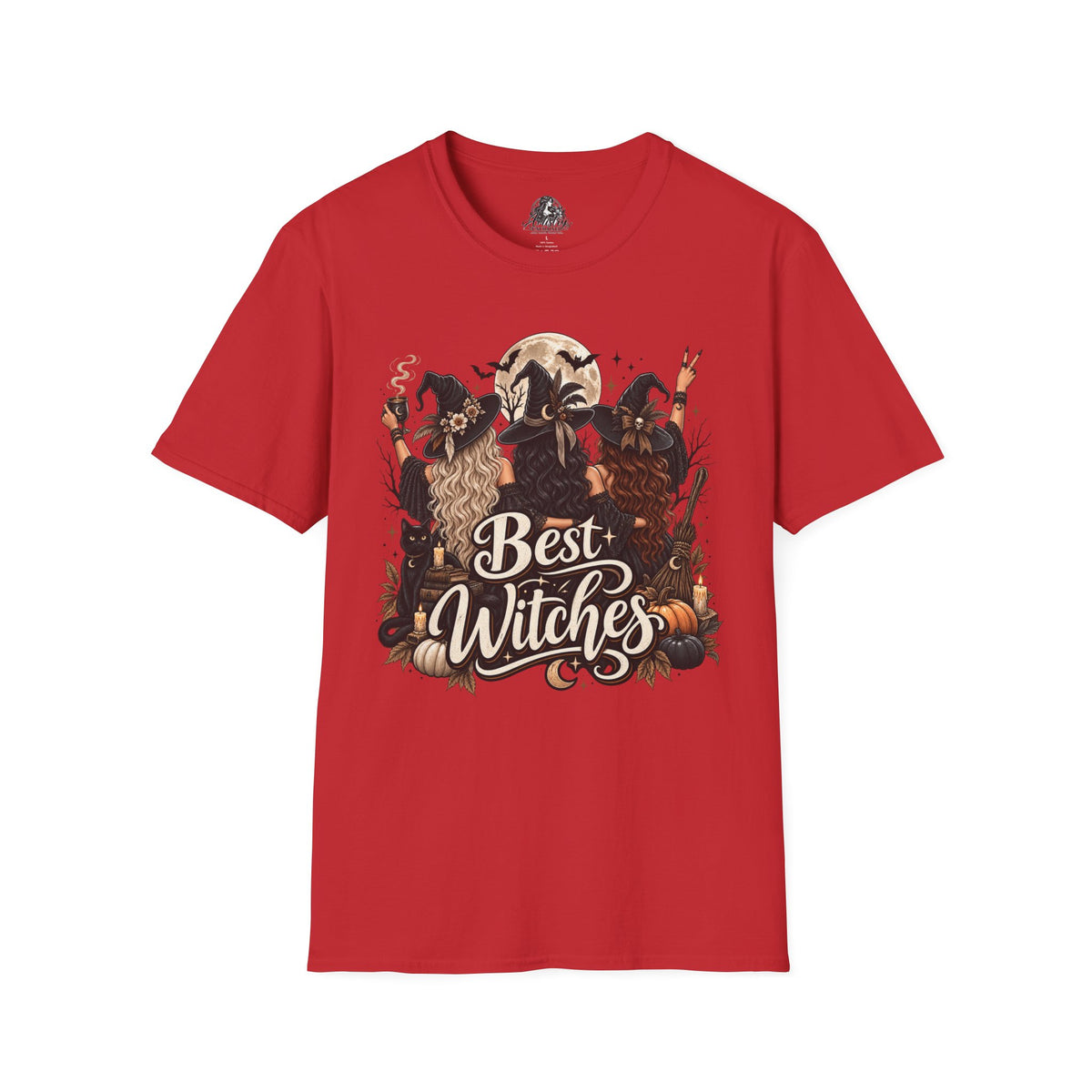 Best Witches Halloween | Glam Ghost Design | Unisex Softstyle T-Shirt