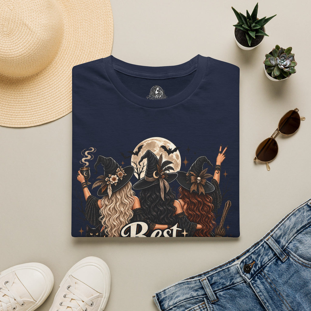 Best Witches Halloween | Glam Ghost Design | Unisex Softstyle T-Shirt