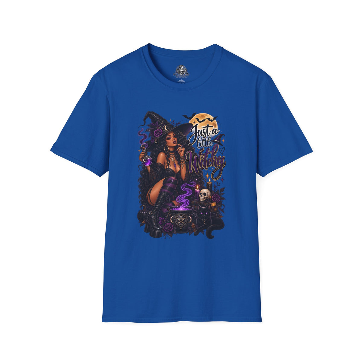 A Little Witchy Halloween | Glam Ghost Design | Unisex Softstyle T-Shirt