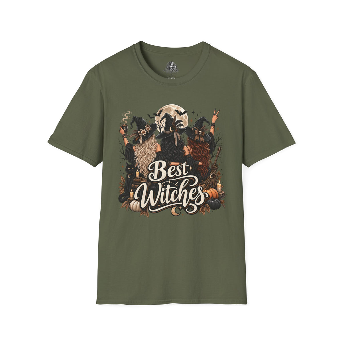Best Witches Halloween | Glam Ghost Design | Unisex Softstyle T-Shirt