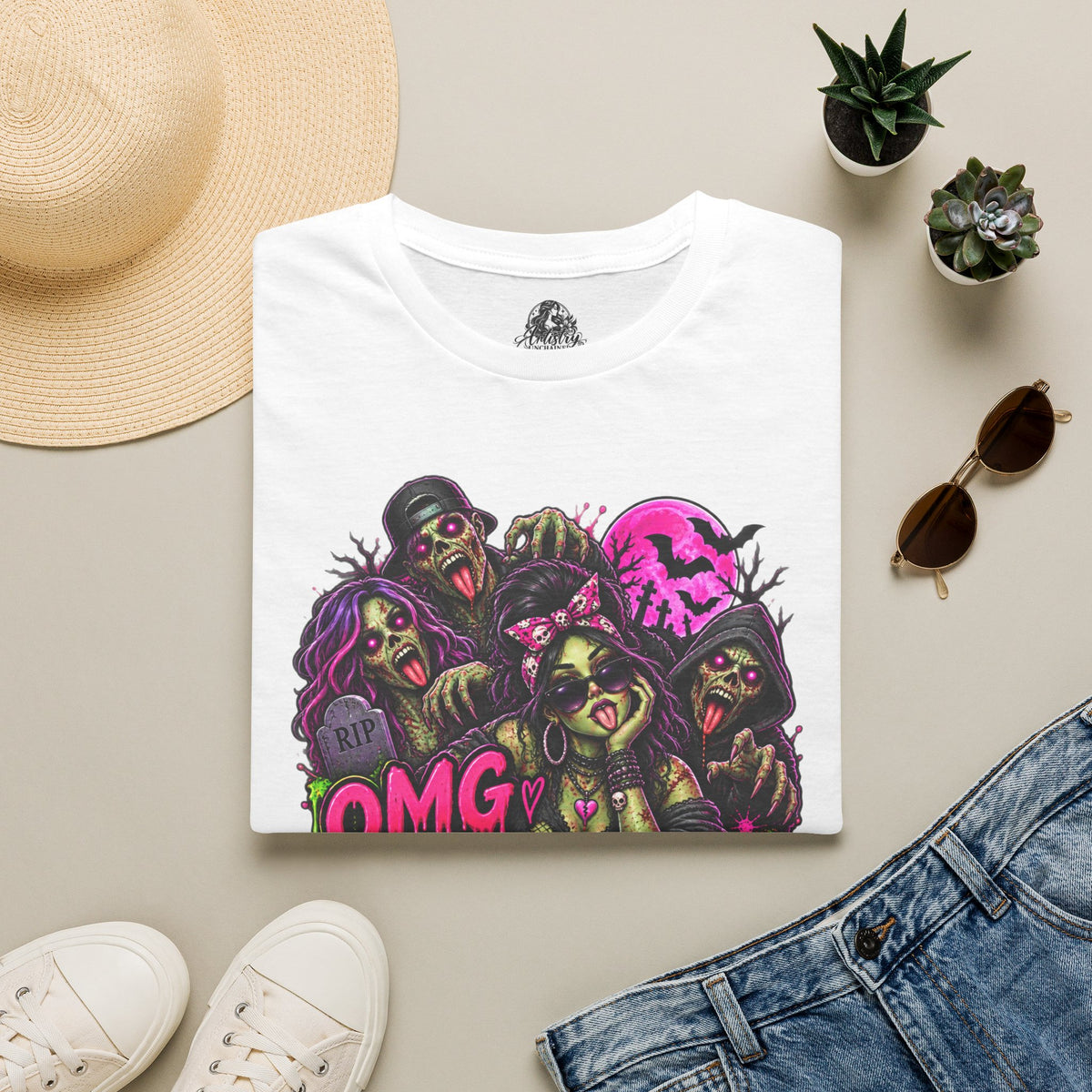 Literally Dead Halloween | Glam Ghost Design | Unisex Softstyle T-Shirt