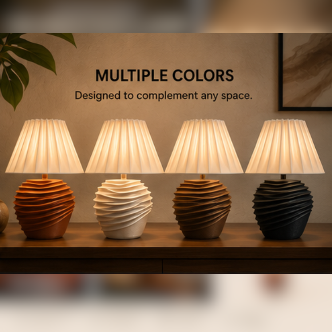 3D Printed Sculptural Table Lamp | Modern Boho Ambient Light