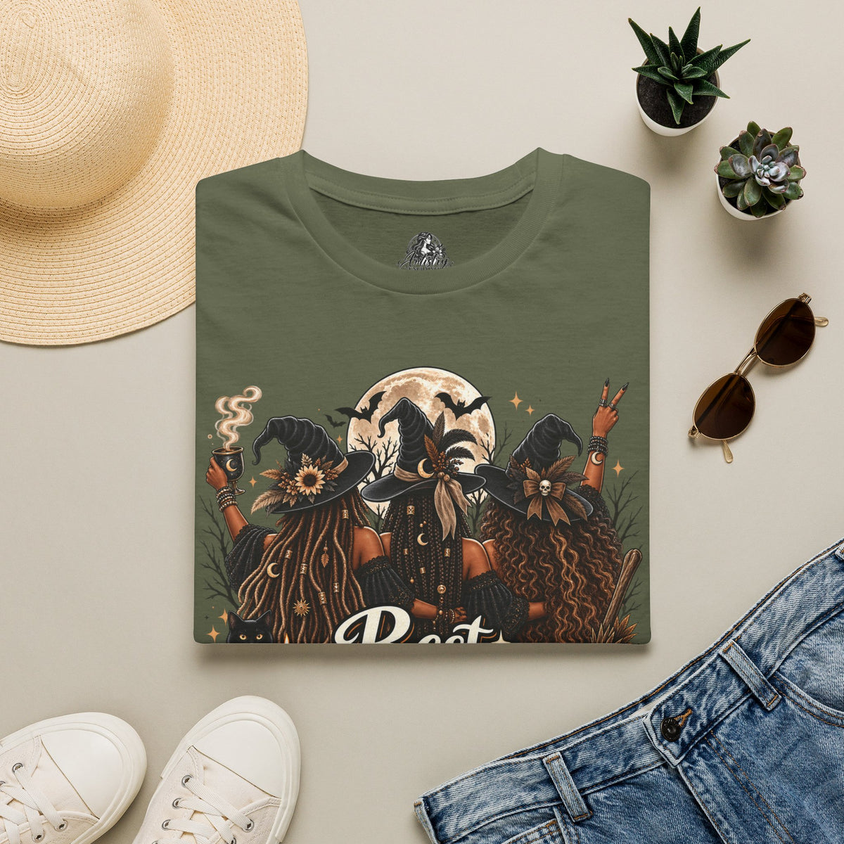 Best Witches Halloween | Glam Ghost Design | Unisex Softstyle T-Shirt