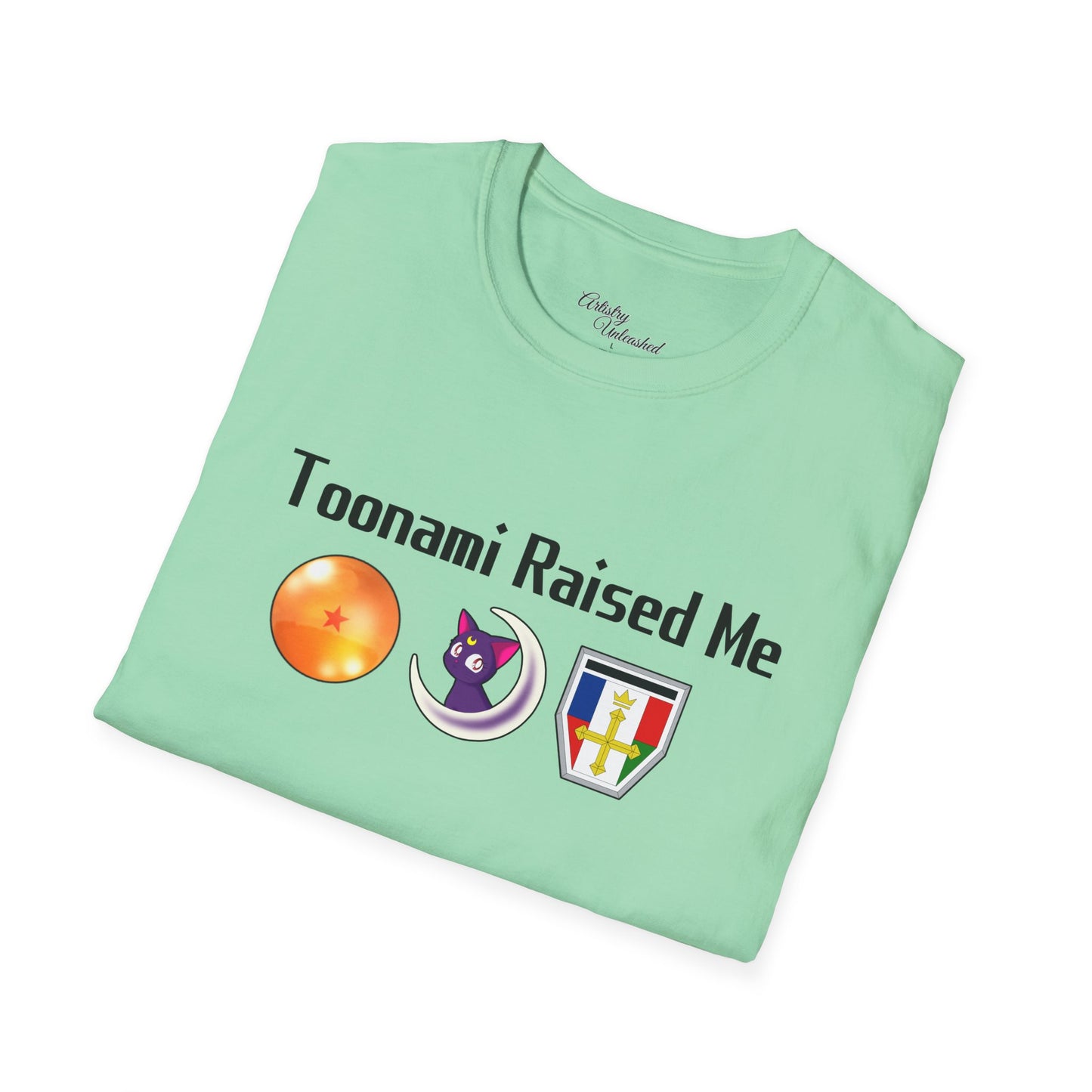 Toonami Raised Me Black Unisex Softstyle T-Shirt