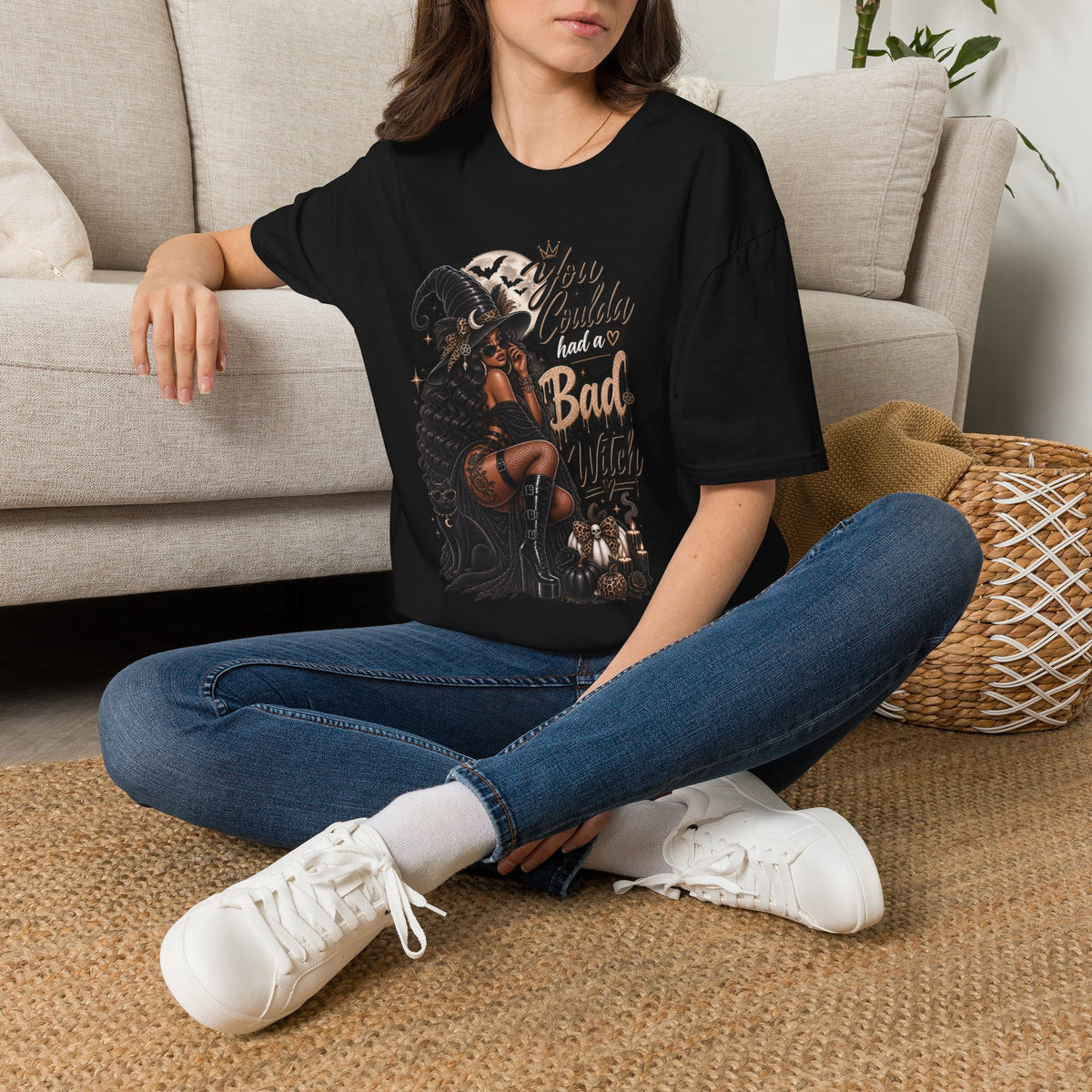 Bad Witch Halloween | Glam Ghost Design | Unisex Softstyle T-Shirt