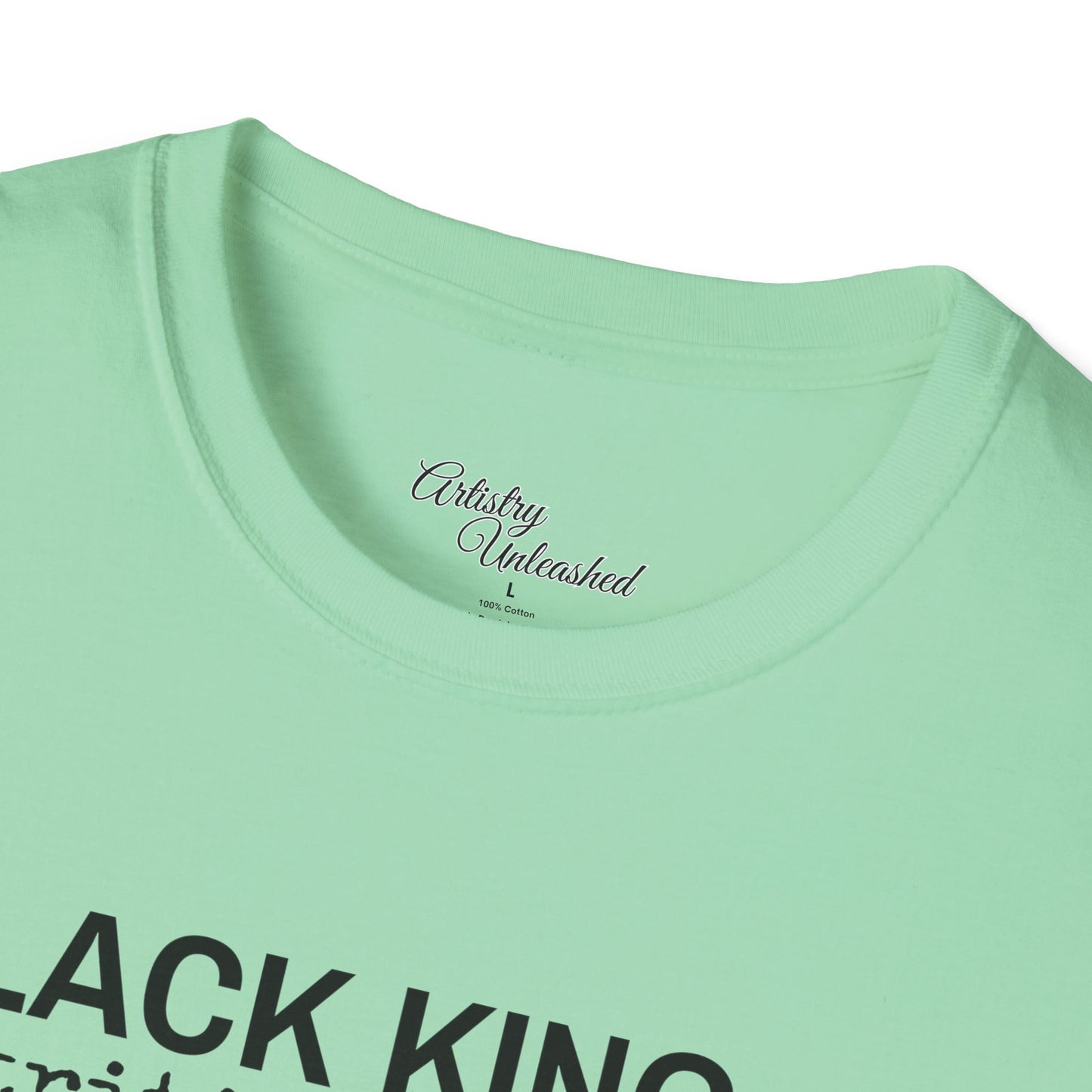 Black King Nutrition Facts Unisex Softstyle T-Shirt