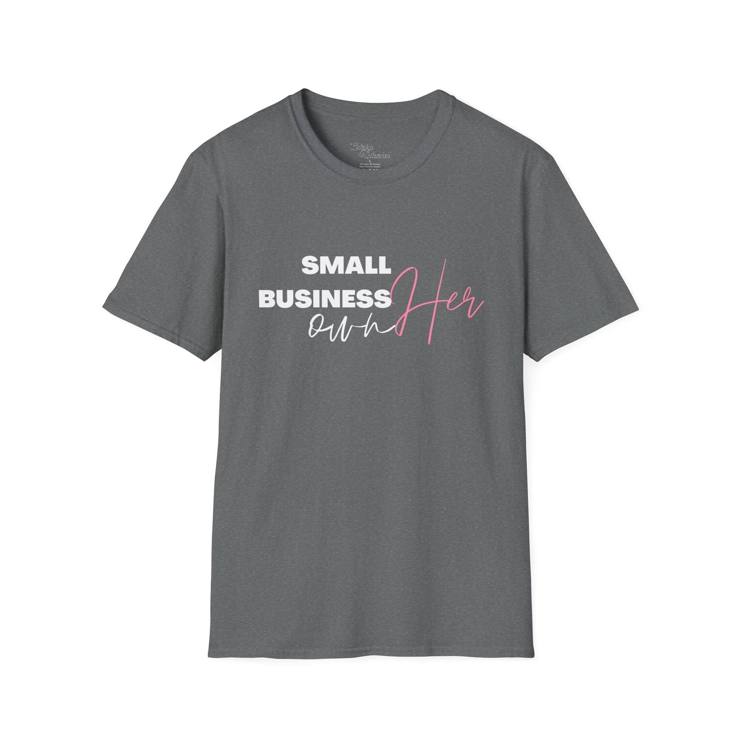 Small Business Manifesting White Unisex Softstyle T-Shirt