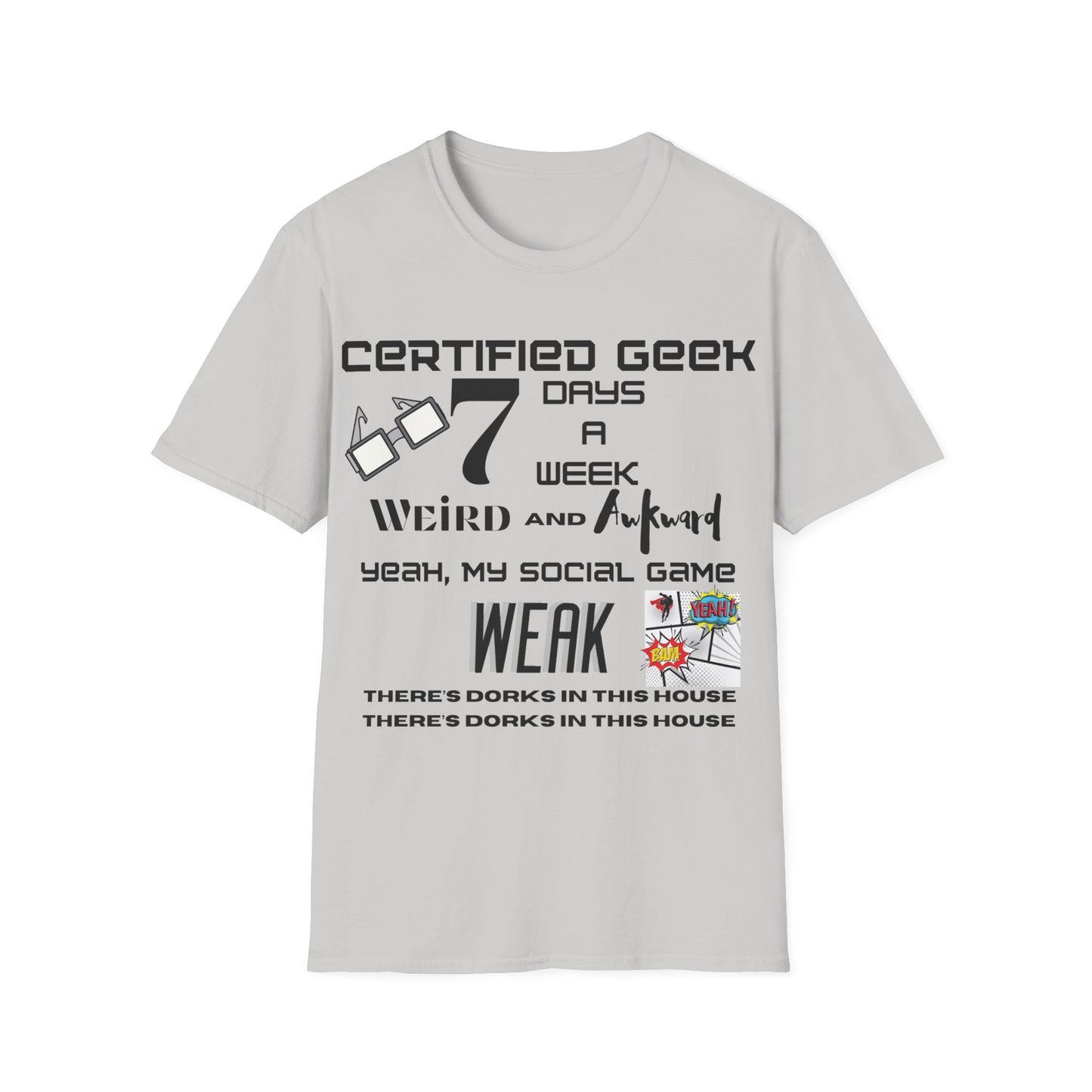 Certified Geek WAP Black Font Unisex Softstyle T-Shirt