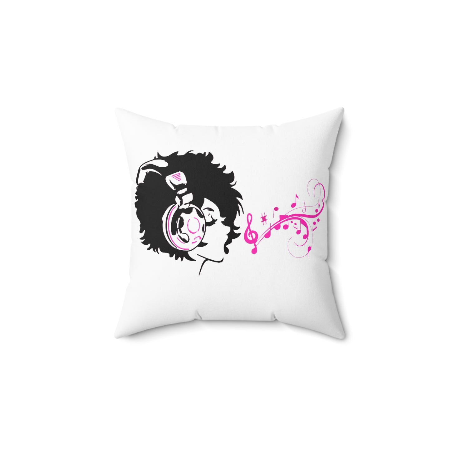 Love for Music Faux Suede Square Pillow