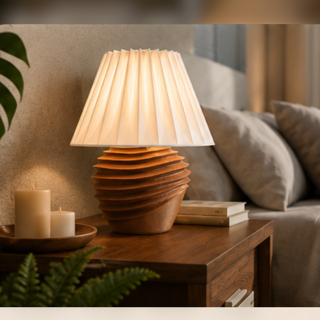 3D Printed Sculptural Table Lamp | Modern Boho Ambient Light