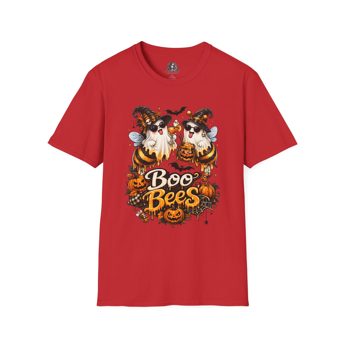 Boo Bees Halloween | Glam Ghost Design | Unisex Softstyle T-Shirt