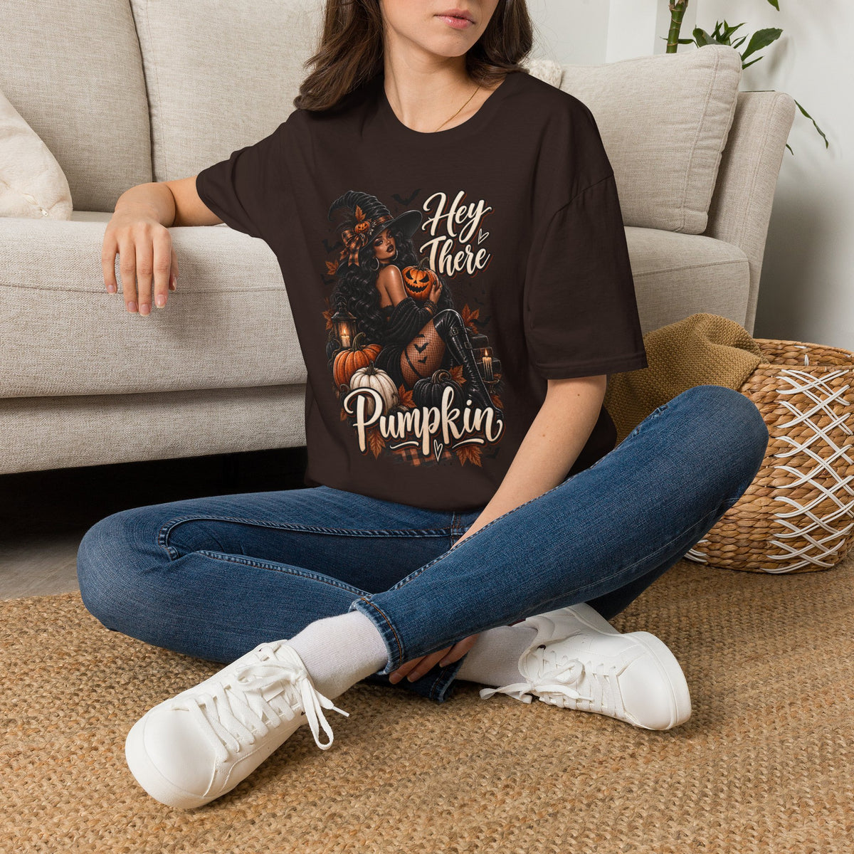 Hey There Pumpkin Halloween | Glam Ghost Design | Unisex Softstyle T-Shirt
