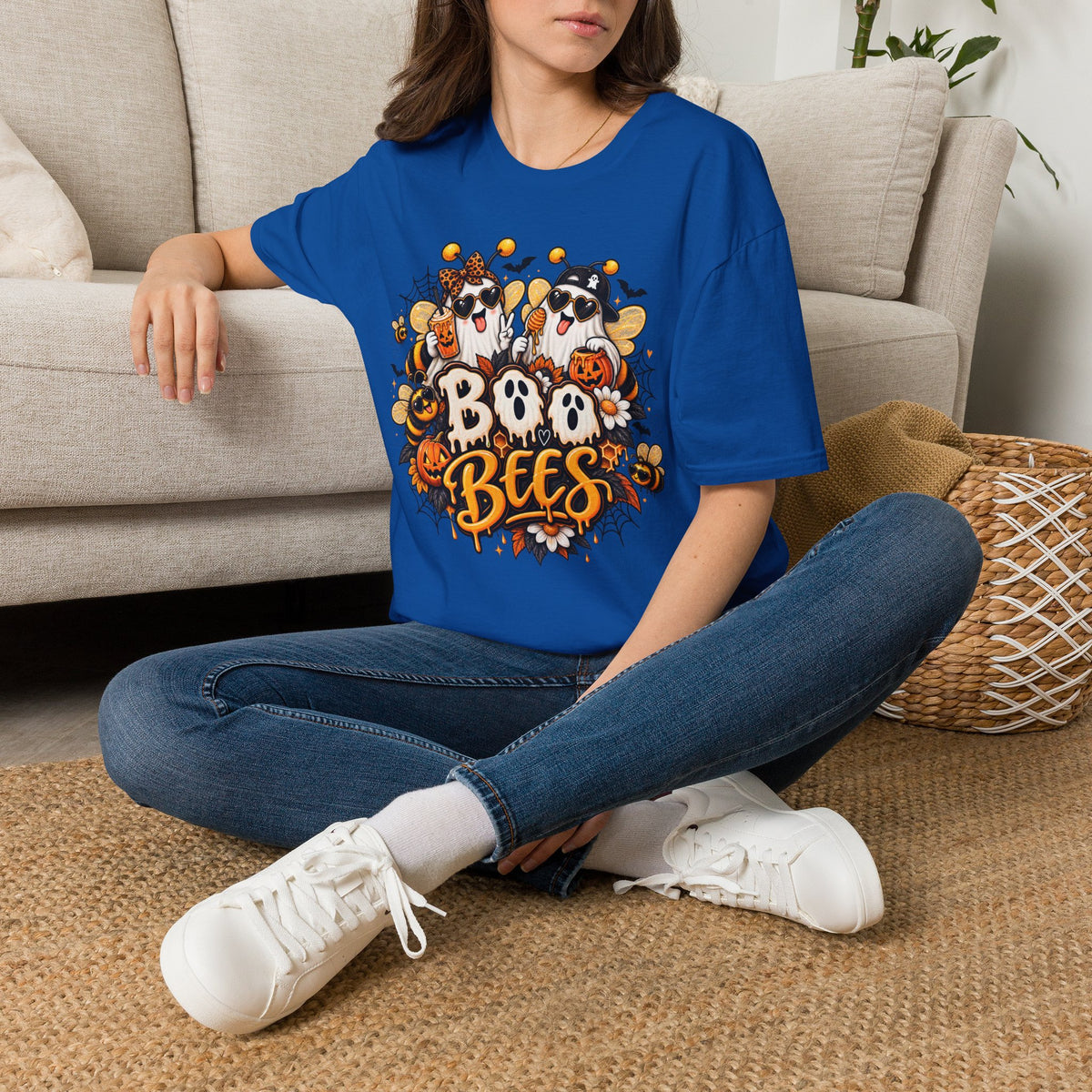 Boo Bees Halloween | Glam Ghost Design | Unisex Softstyle T-Shirt