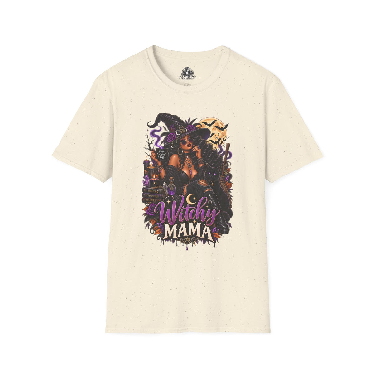 Witchy Mama Halloween | Glam Ghost Design | Unisex Softstyle T-Shirt